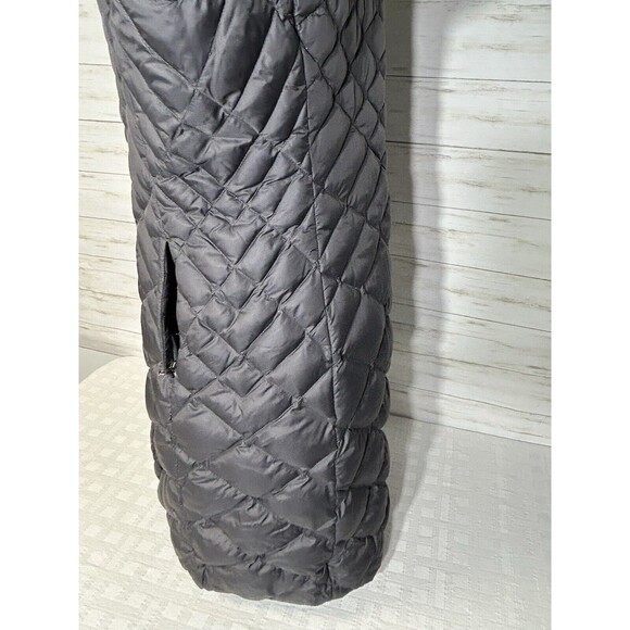 The North Face Womens Jacket Gray LARGE Goose Down Fill Quilted Long Puffer Coat - Picture 7 of 16